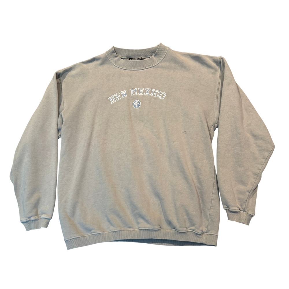 E.M.I. Sportswear New Mexico Sweatshirt Unisex Small Grey Cotton Embroidered